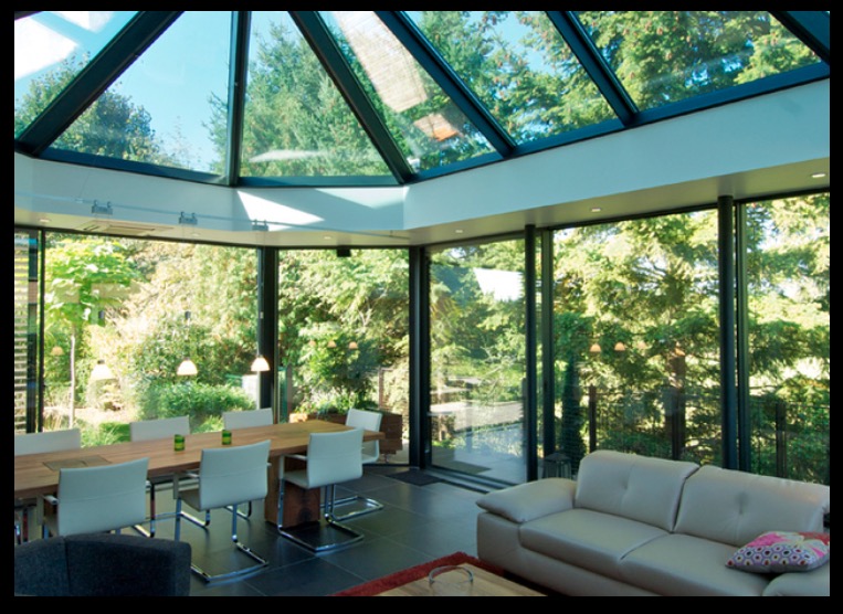 Wintergarten aus Glas und Aluminium